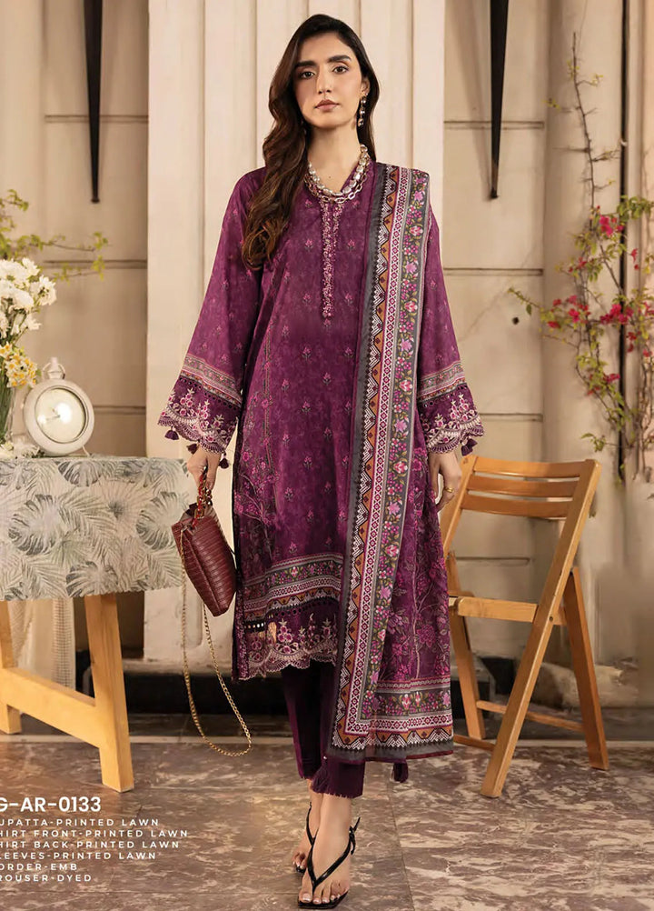 Komal by Lakhany Printed Lawn Suit Unstitched 3 Piece LSM25K LG-AR-0133 - Summer Collection