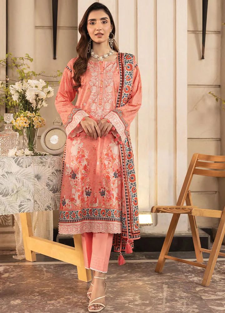 Komal by Lakhany Printed Lawn Suit Unstitched 3 Piece LSM25K LG-AR-132 - Summer Collection