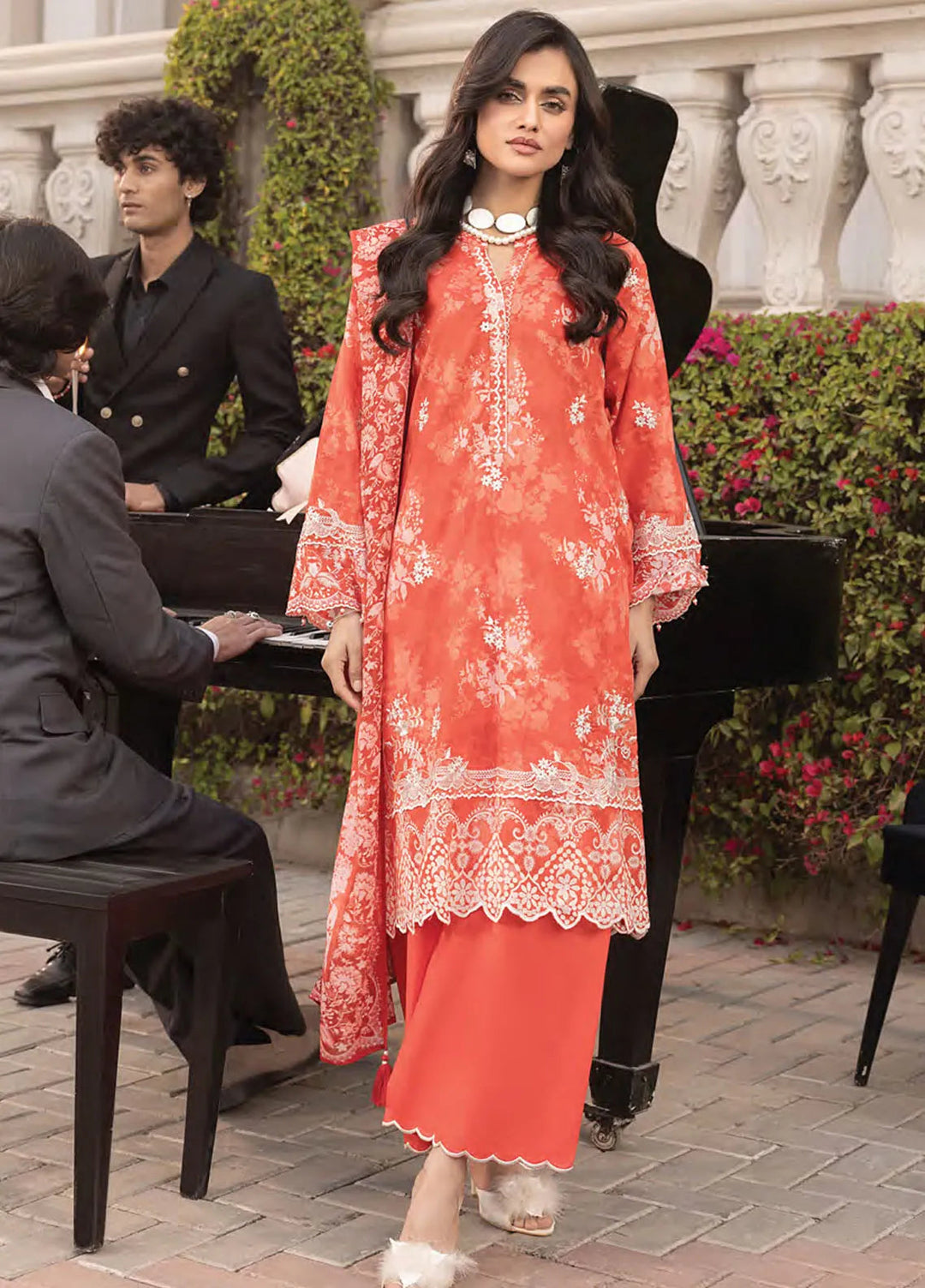 Komal by Lakhany Printed Lawn Suit Unstitched 3 Piece LSM25K LG-MM-0251 - Summer Collection