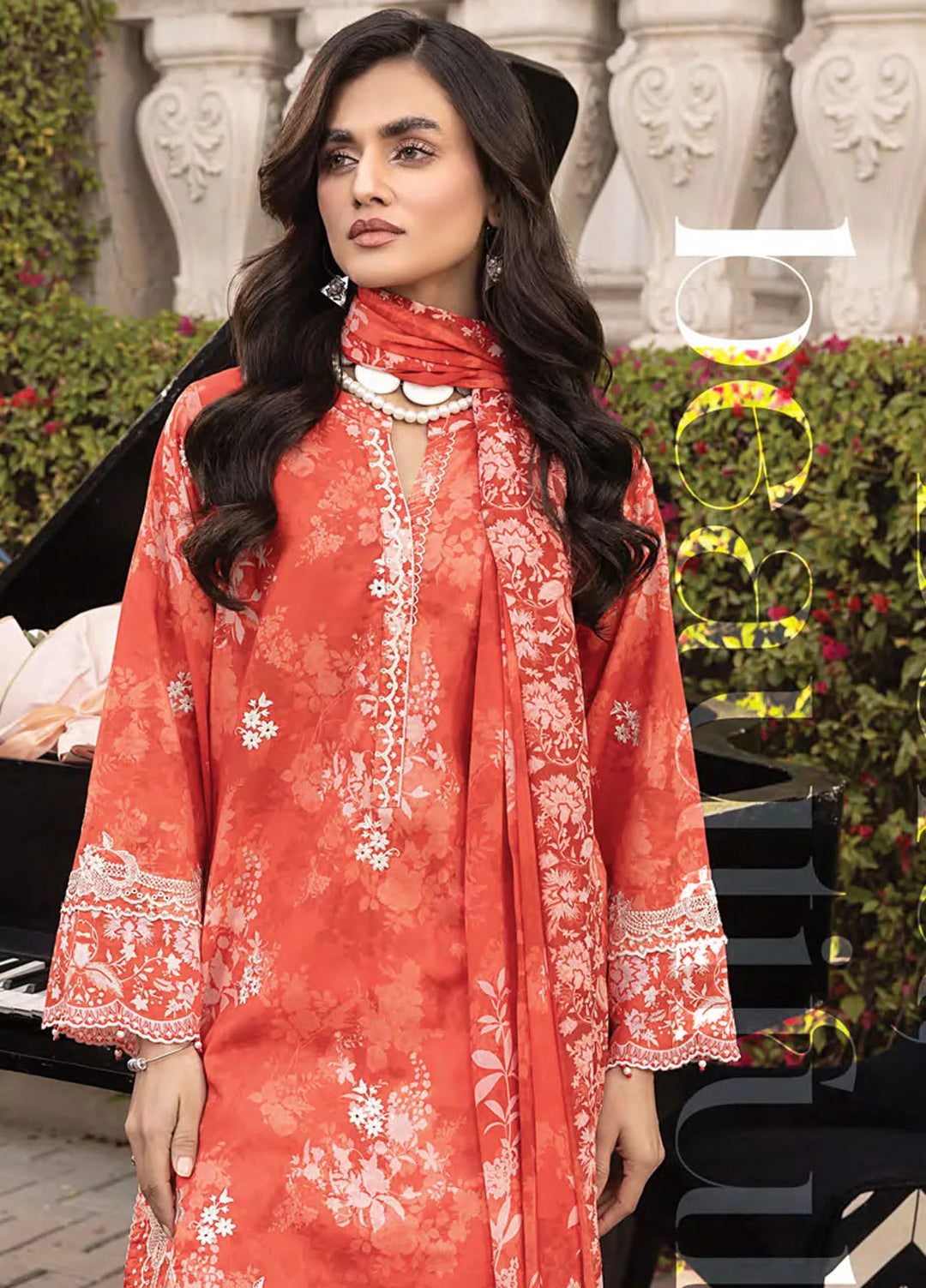 Komal by Lakhany Printed Lawn Suit Unstitched 3 Piece LSM25K LG-MM-0251 - Summer Collection