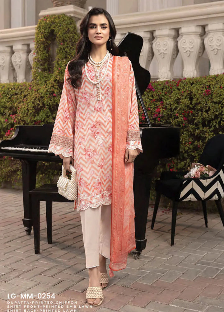 Komal by Lakhany Printed Lawn Suit Unstitched 3 Piece LSM25K LG-MM-0254 - Summer Collection