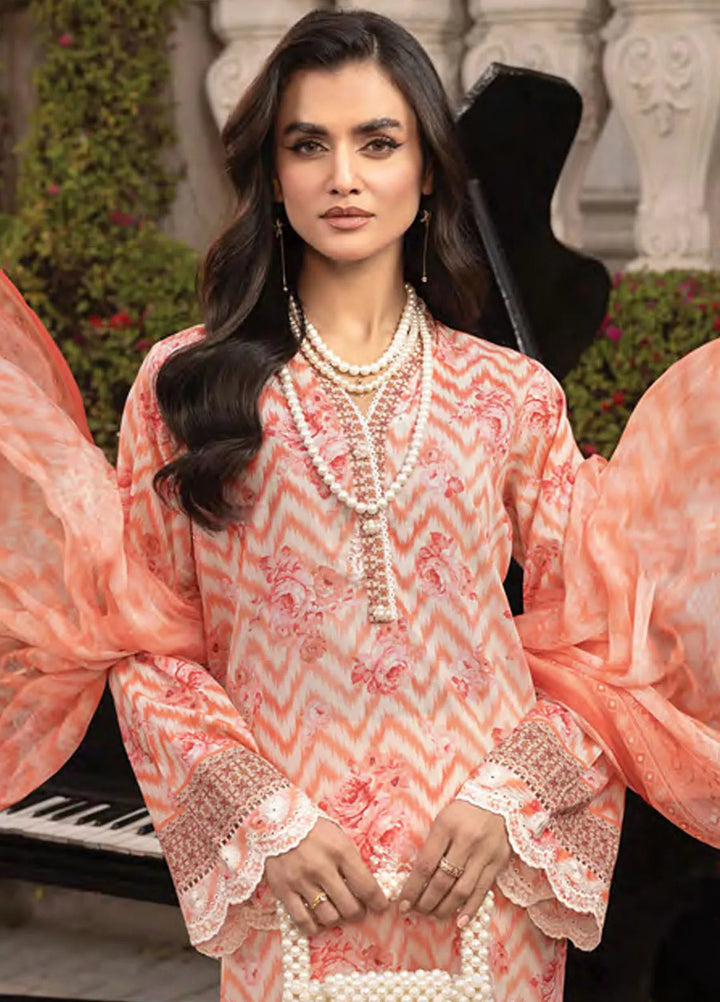 Komal by Lakhany Printed Lawn Suit Unstitched 3 Piece LSM25K LG-MM-0254 - Summer Collection