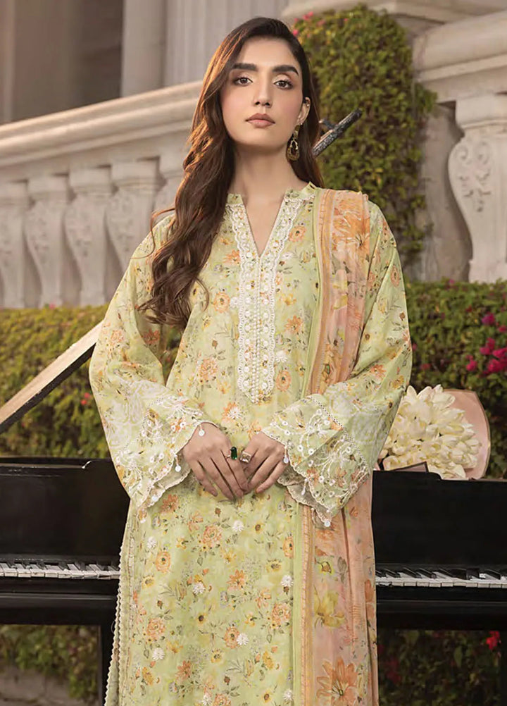 Komal by Lakhany Printed Lawn Suit Unstitched 3 Piece LSM25K LG-MM-0256 - Summer Collection