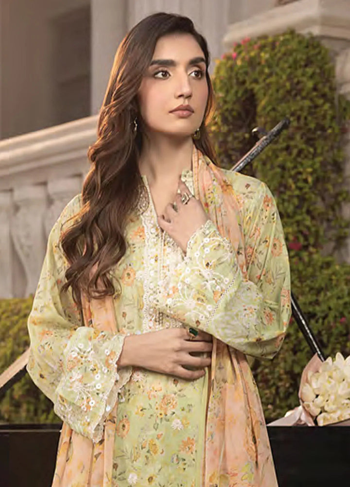 Komal by Lakhany Printed Lawn Suit Unstitched 3 Piece LSM25K LG-MM-0256 - Summer Collection
