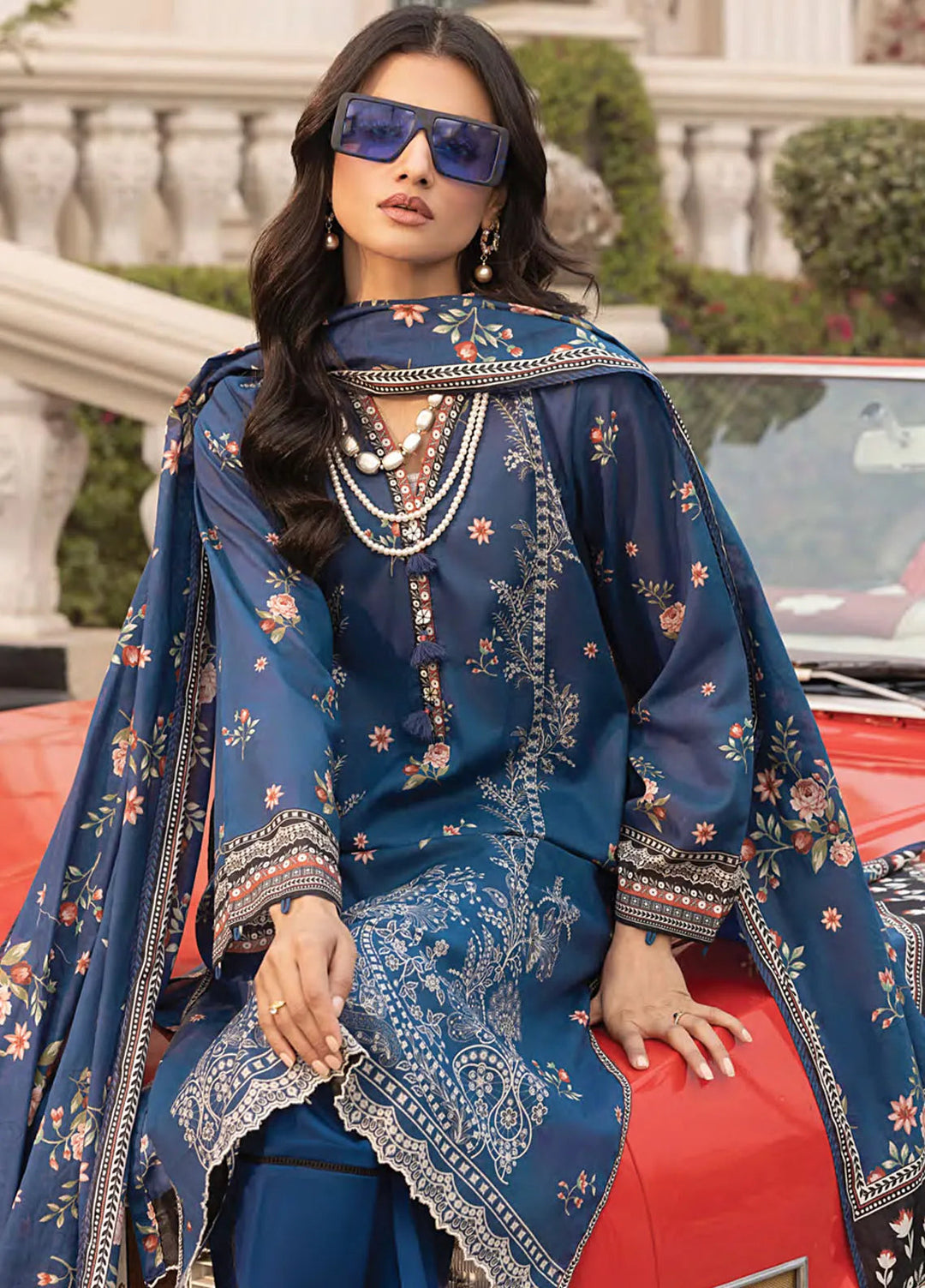 Komal by Lakhany Printed Lawn Suit Unstitched 3 Piece LSM25K LG-MM-0262 - Summer Collection