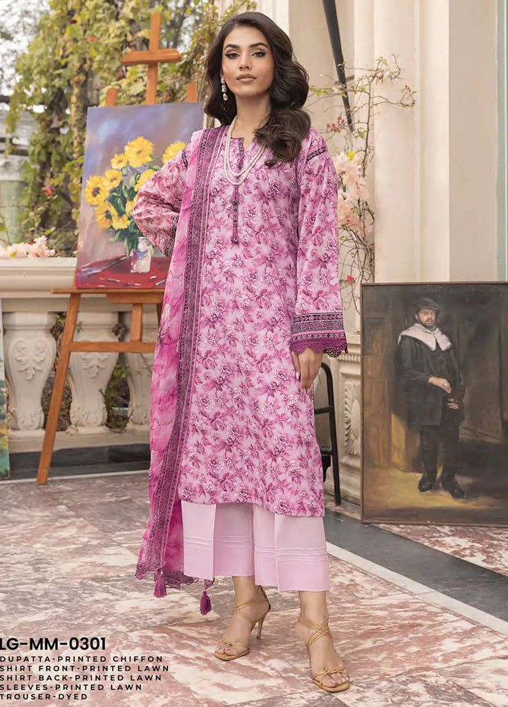 Komal by Lakhany Printed Lawn Suit Unstitched 3 Piece LSM25K LG-MM-0301 - Summer Collection