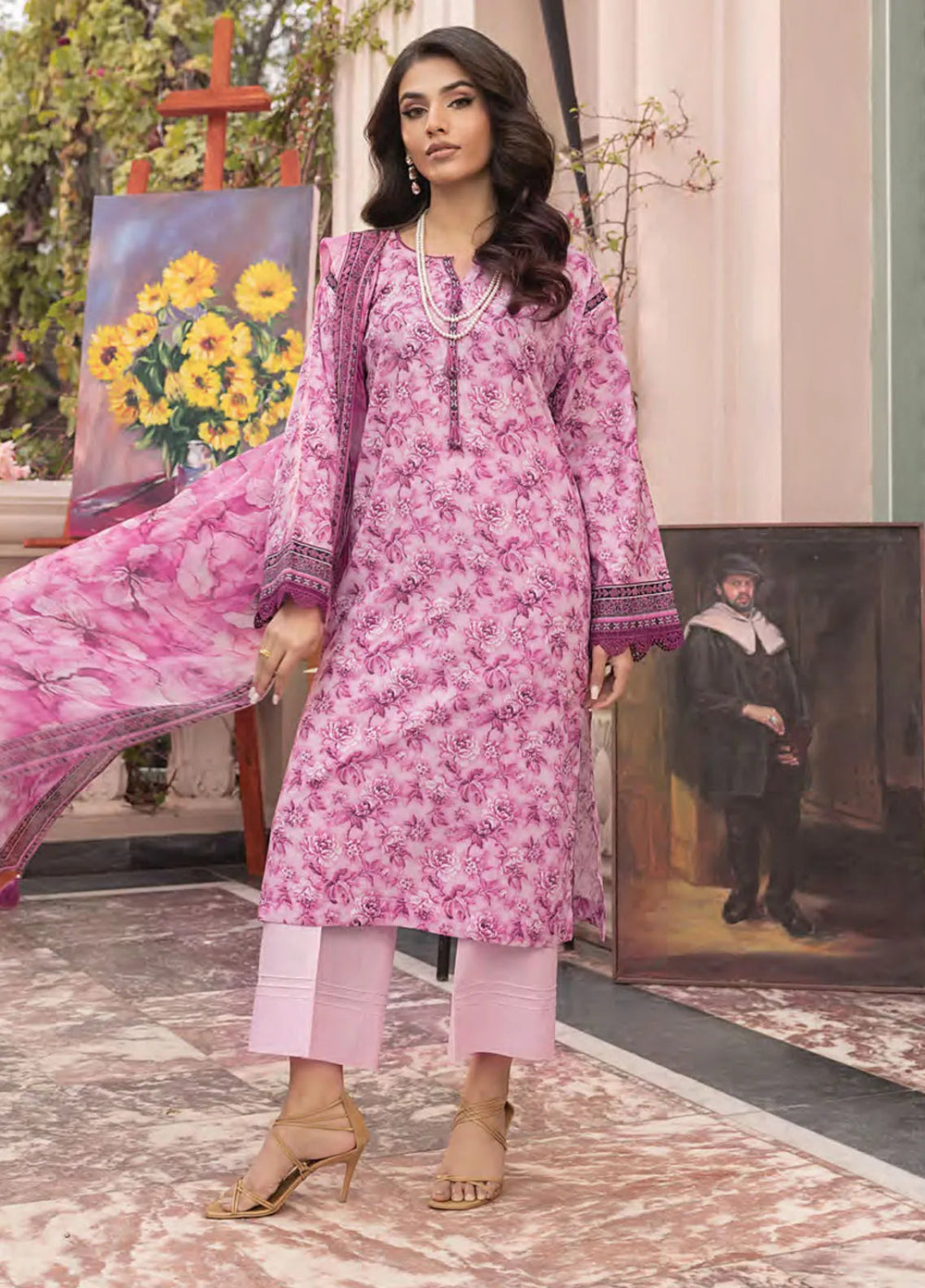 Komal by Lakhany Printed Lawn Suit Unstitched 3 Piece LSM25K LG-MM-0301 - Summer Collection