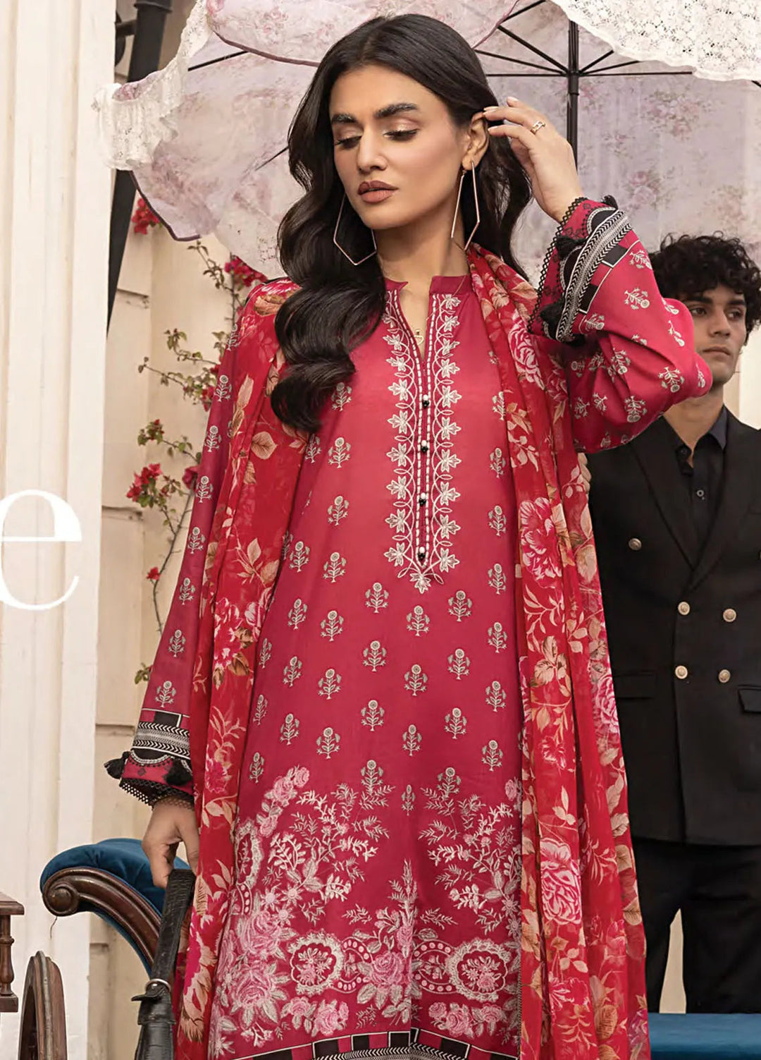 Komal by Lakhany Printed Lawn Suit Unstitched 3 Piece LSM25K LG-MM-0304 - Summer Collection