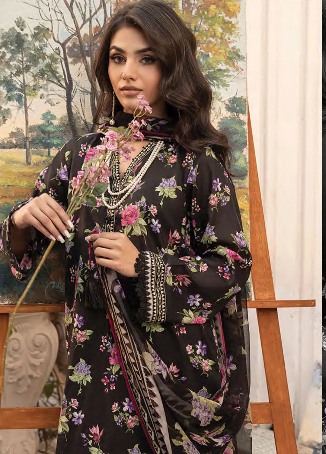 Komal by Lakhany Printed Lawn Suit Unstitched 3 Piece LSM25K LG-MM-0305 - Summer Collection