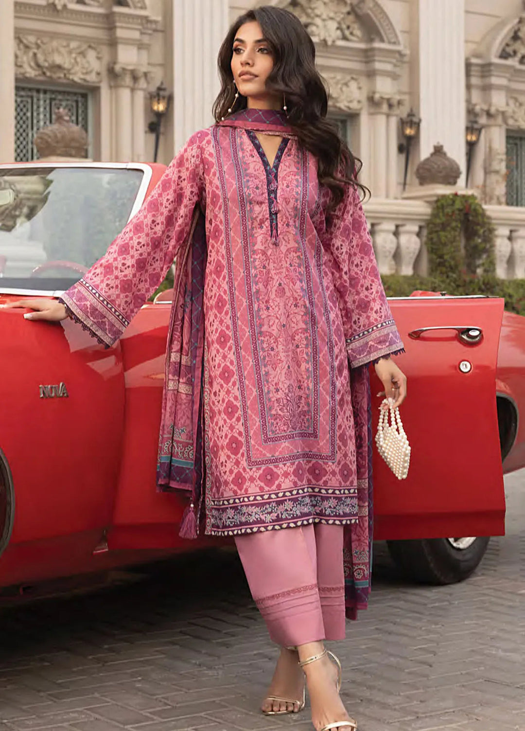 Komal by Lakhany Printed Lawn Suit Unstitched 3 Piece LSM25K LG-RL-0166 - Summer Collection