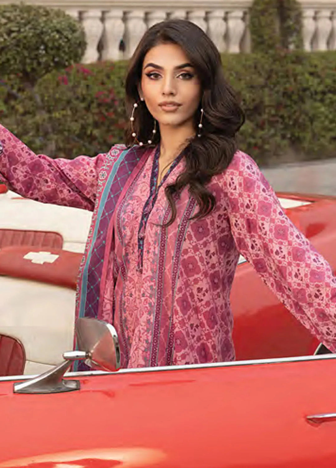 Komal by Lakhany Printed Lawn Suit Unstitched 3 Piece LSM25K LG-RL-0166 - Summer Collection