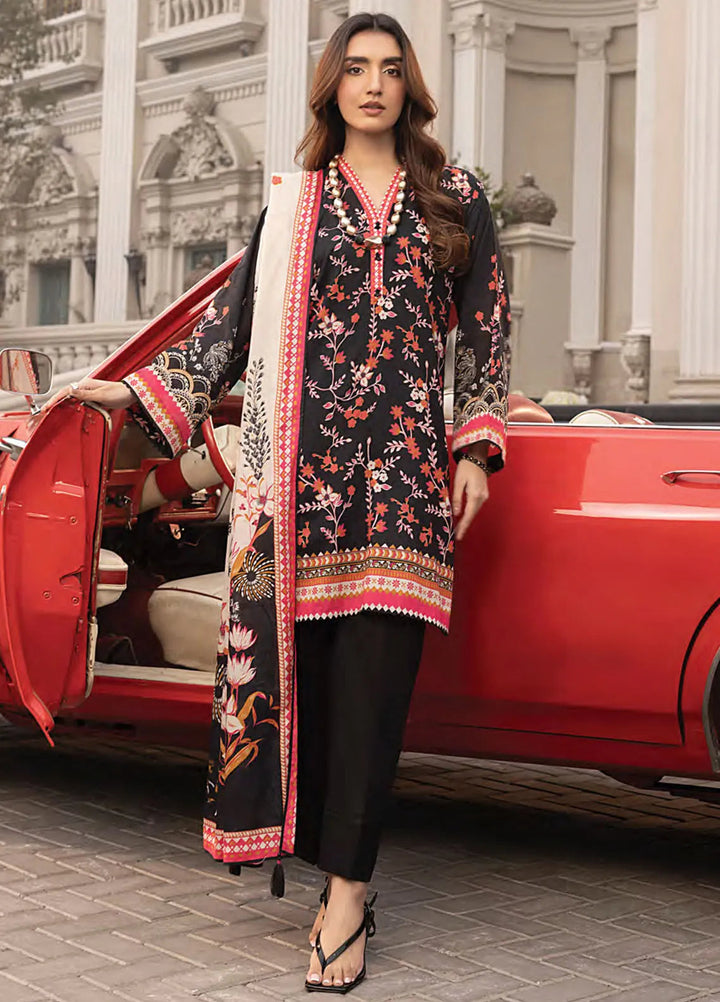Komal by Lakhany Printed Lawn Suit Unstitched 3 Piece LSM25K LG-RL-0167 - Summer Collection