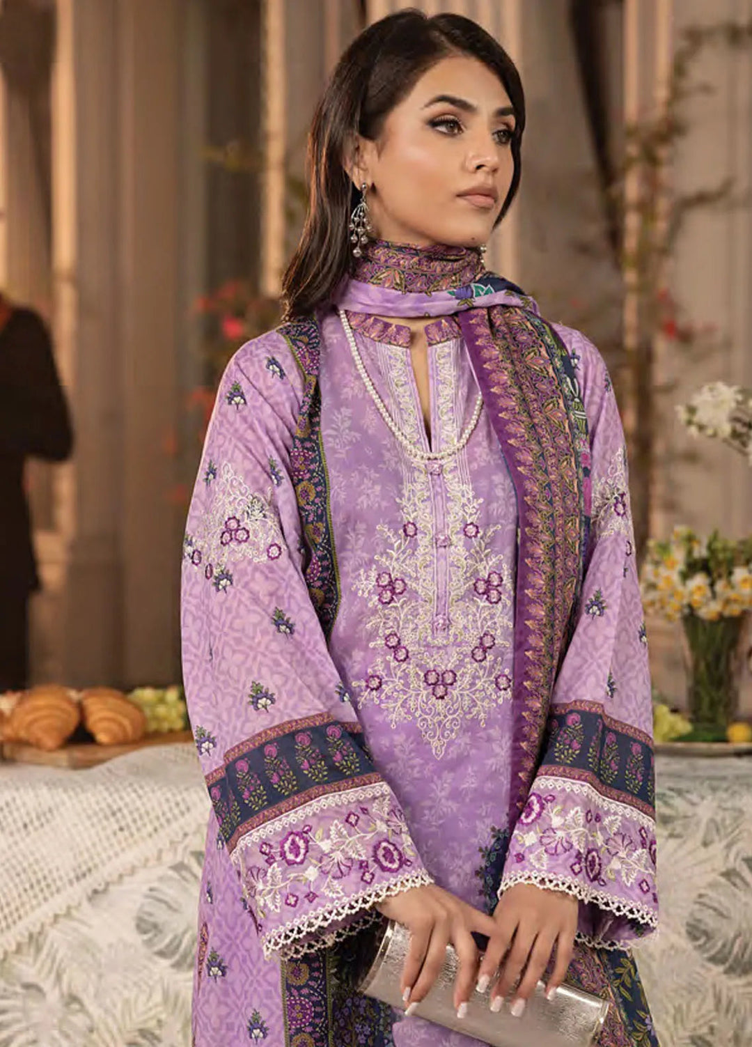 Komal by Lakhany Printed Lawn Suit Unstitched 3 Piece LSM25K LG-RL-0179 - Summer Collection