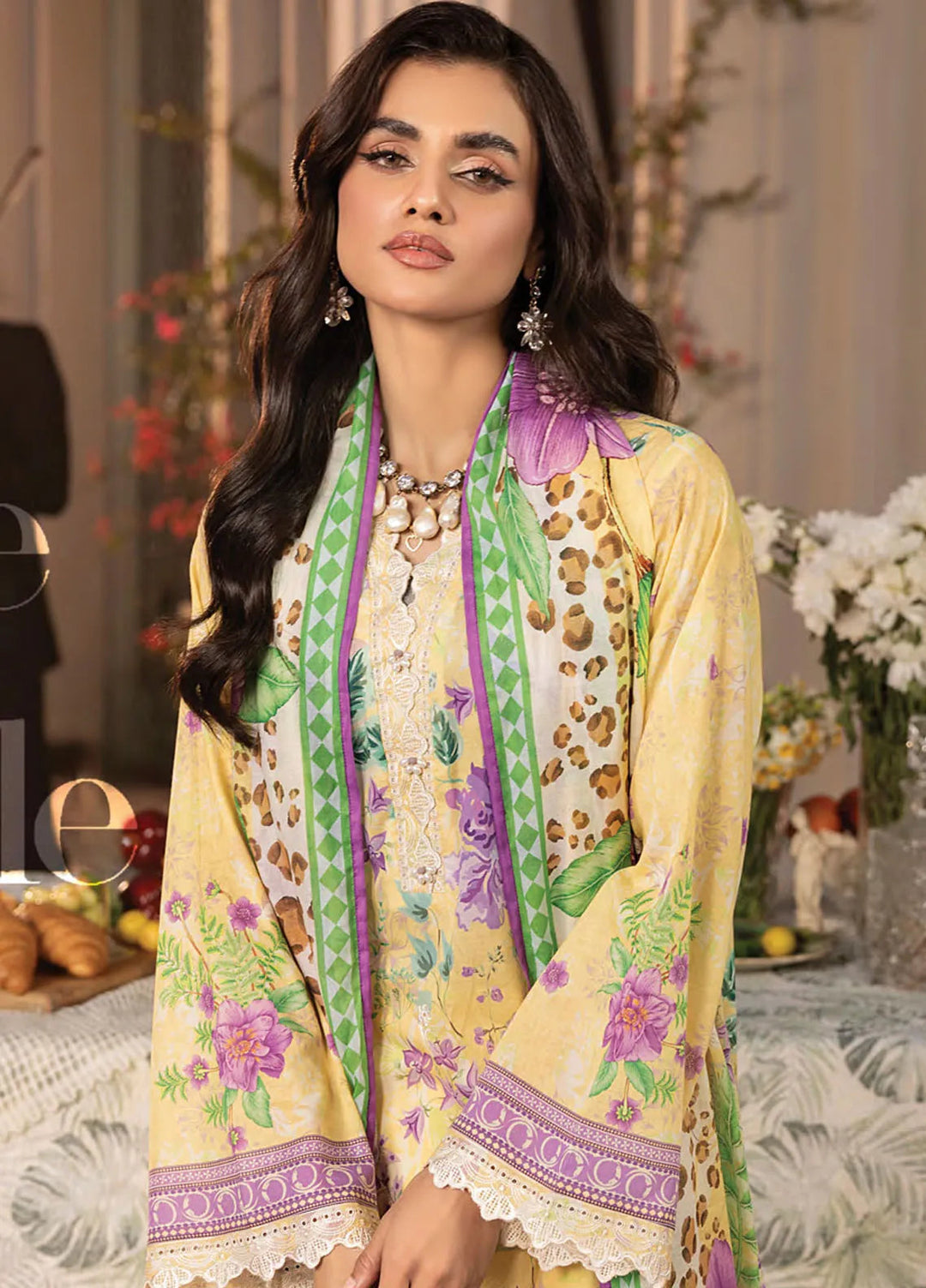 Komal by Lakhany Printed Lawn Suit Unstitched 3 Piece LSM25K LG-RL-0185 - Summer Collection