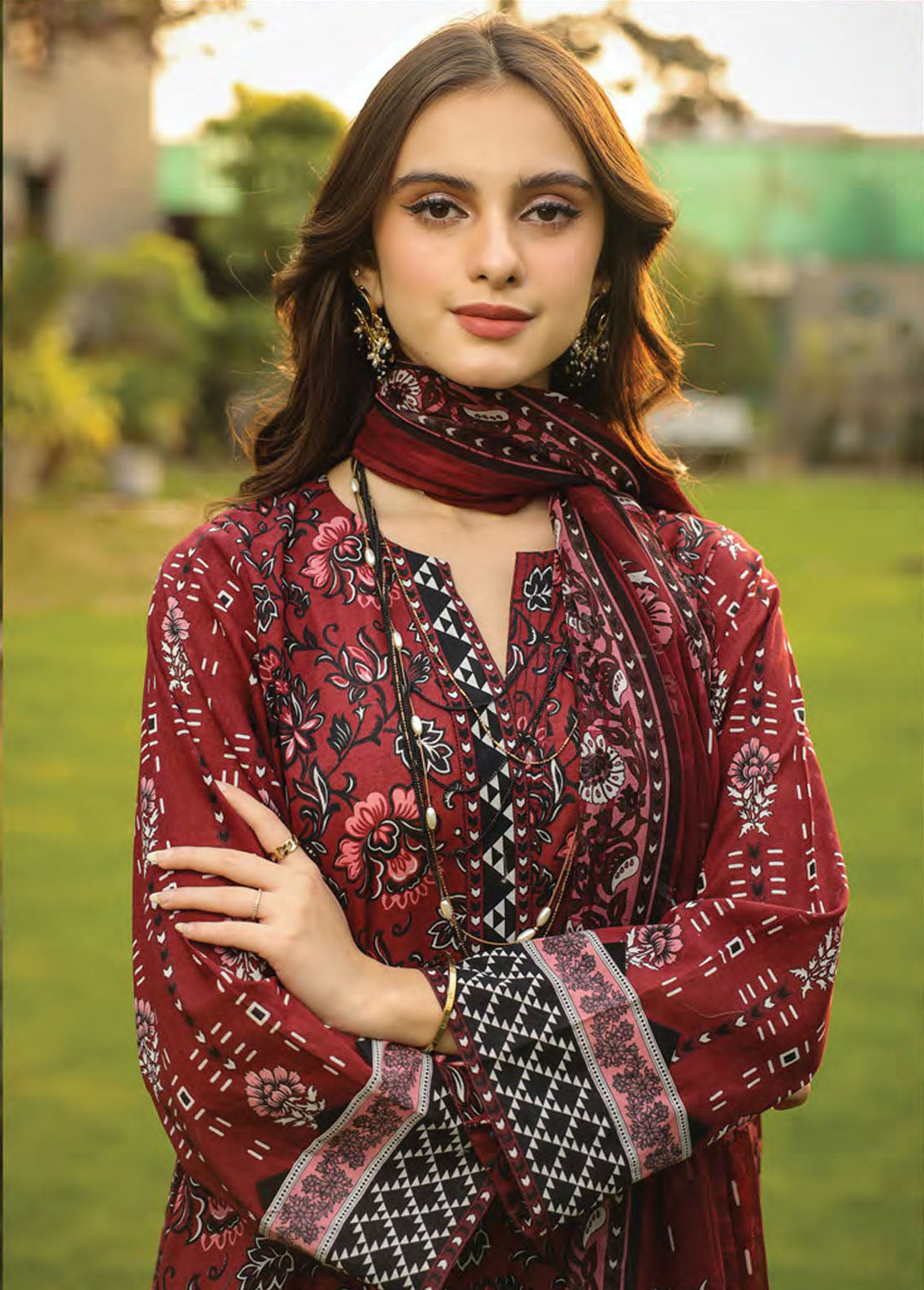 Komal Prints By Lakhany Printed Lawn Suits Unstitched 3 Piece LSM24KP LG-AM-0088-B - Summer Collection