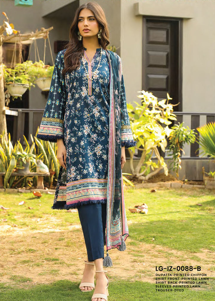 Komal Prints By Lakhany Printed Lawn Suits Unstitched 3 Piece LSM24KP LG-IZ-0088-B - Summer Collection