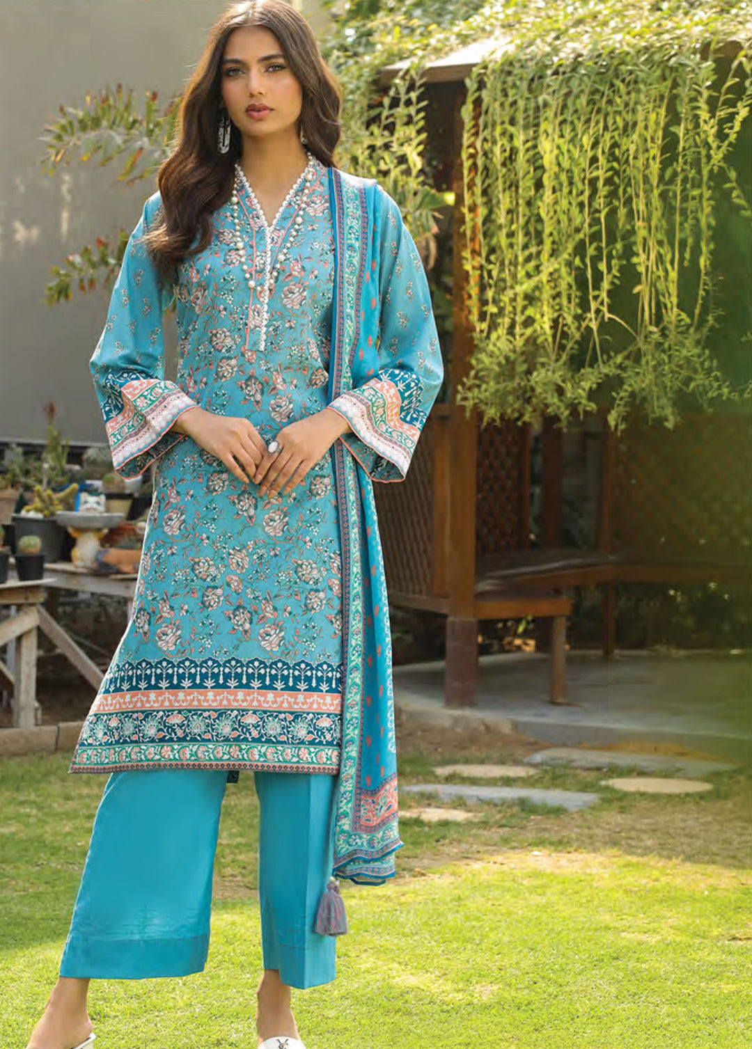 Komal Prints By Lakhany Printed Lawn Suits Unstitched 3 Piece LSM24KP LG-IZ-0147-A - Summer Collection