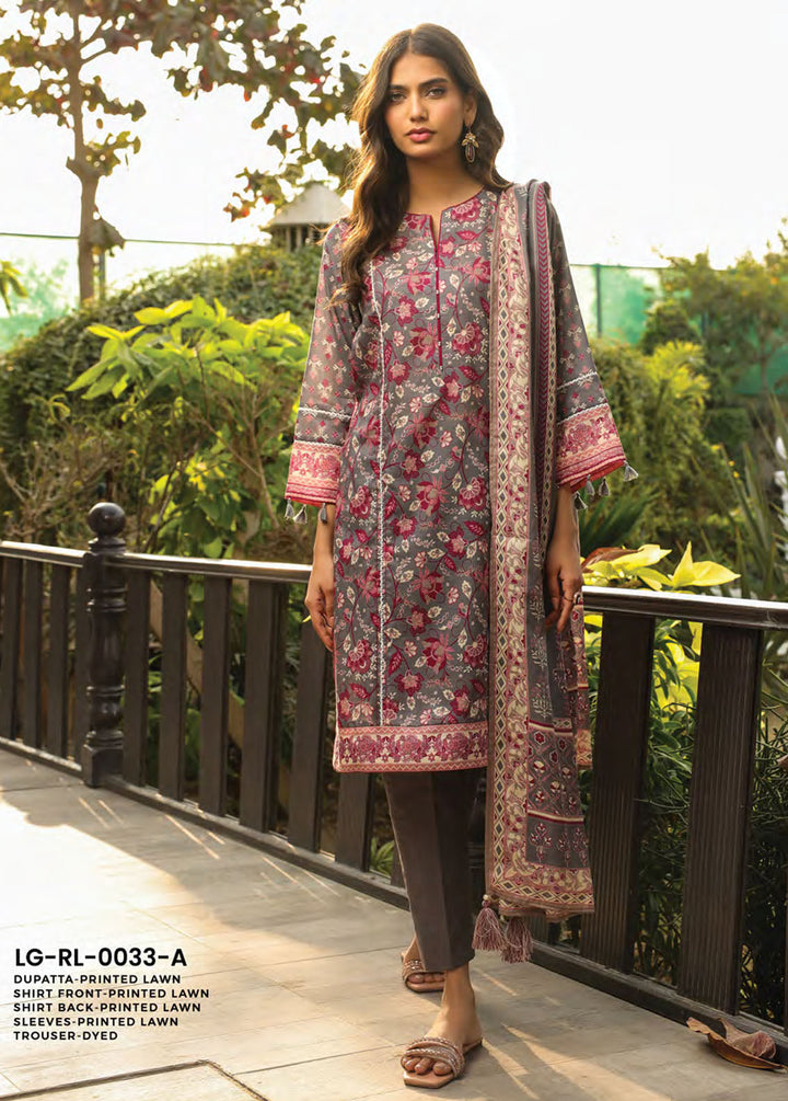 Komal Prints By Lakhany Printed Lawn Suits Unstitched 3 Piece LSM24KP LG-RL-0033-A - Summer Collection