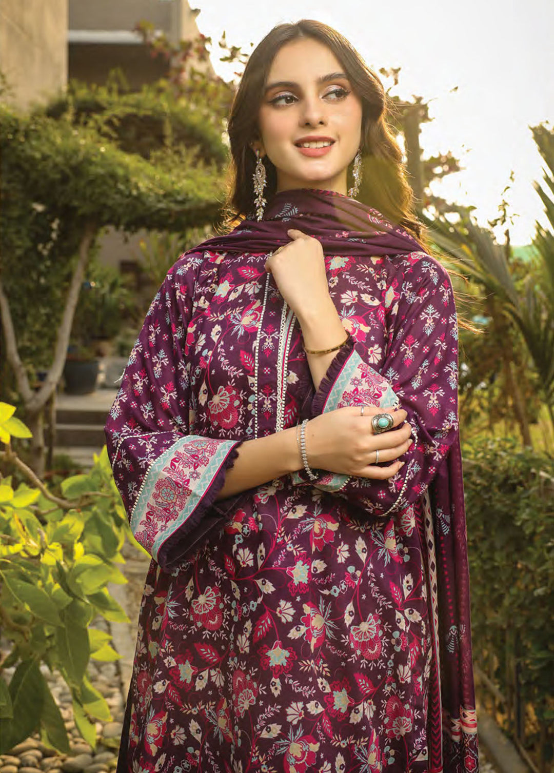 Komal Prints By Lakhany Printed Lawn Suits Unstitched 3 Piece LSM24KP LG-RL-0033-B - Summer Collection