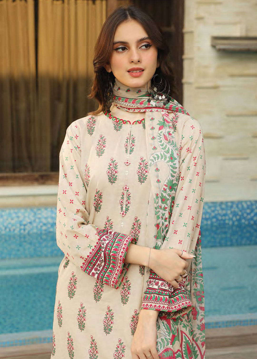 Komal Prints By Lakhany Printed Lawn Suits Unstitched 3 Piece LSM24KP LG-SR-0197-B - Summer Collection
