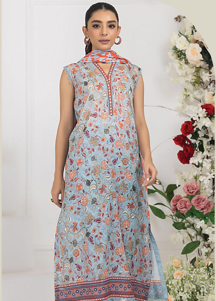 Komal Prints By Lakhany Printed Lawn Suits Unstitched 3 Piece LSM23KP-V2 LG-SR-0138-B - Summer Collection