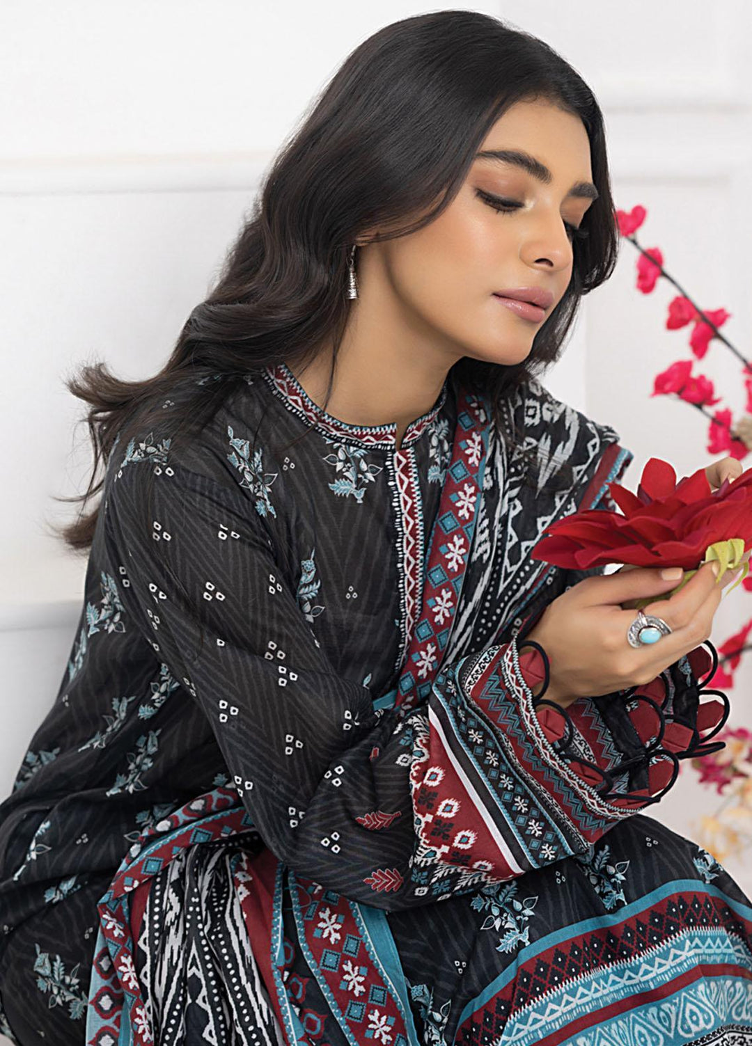 Komal Prints By Lakhany Printed Lawn Suits Unstitched 3 Piece LSM23KP-V2 LG-RM-0001-A - Summer Collection