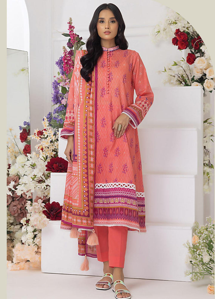 Komal Prints By Lakhany Printed Lawn Suits Unstitched 3 Piece LSM23KP-V2 LG-RM-0001-B - Summer Collection