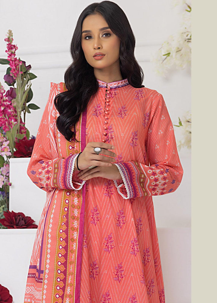 Komal Prints By Lakhany Printed Lawn Suits Unstitched 3 Piece LSM23KP-V2 LG-RM-0001-B - Summer Collection