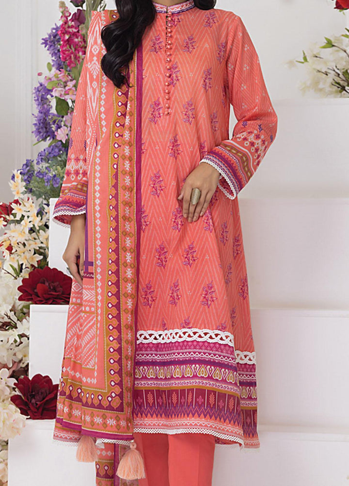 Komal Prints By Lakhany Printed Lawn Suits Unstitched 3 Piece LSM23KP-V2 LG-RM-0001-B - Summer Collection