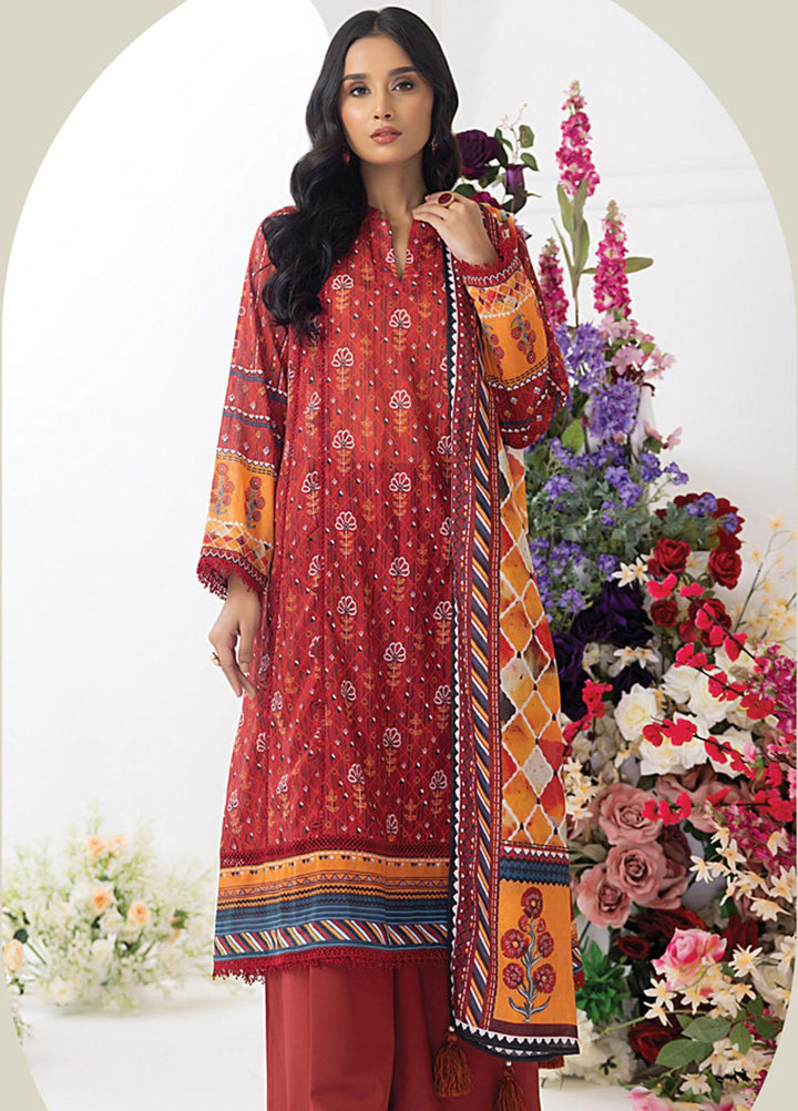 Komal Prints By Lakhany Printed Lawn Suits Unstitched 3 Piece LSM23KP-V2 LG-ZH-0081-A - Summer Collection