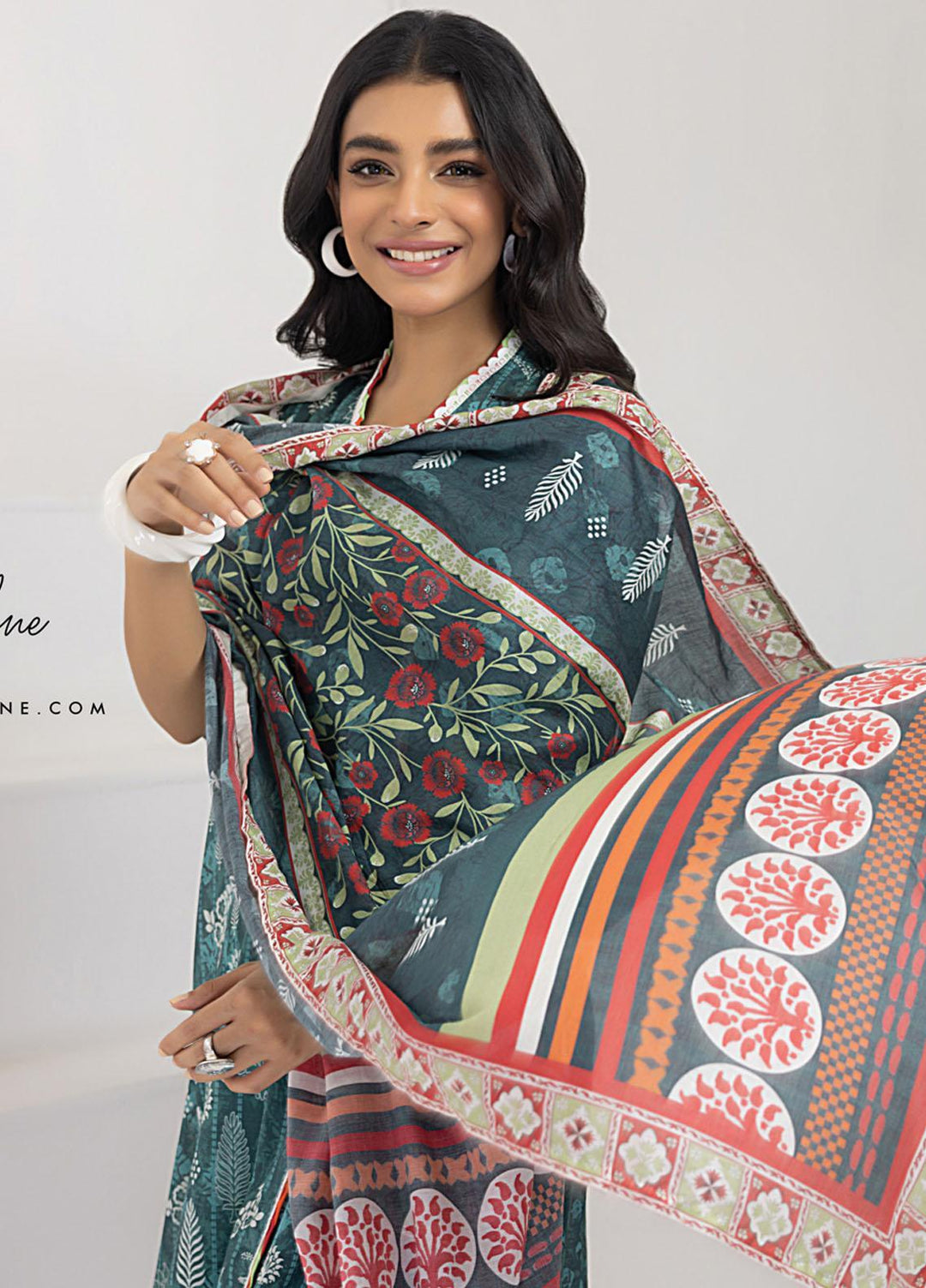 Komal Prints By Lakhany Printed Lawn Suits Unstitched 3 Piece LSM23KP-V2 LG-RM-0002-A - Summer Collection