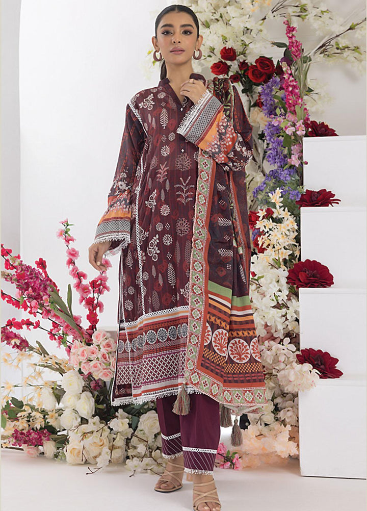 Komal Prints By Lakhany Printed Lawn Suits Unstitched 3 Piece LSM23KP-V2 LG-RM-0002-B - Summer Collection