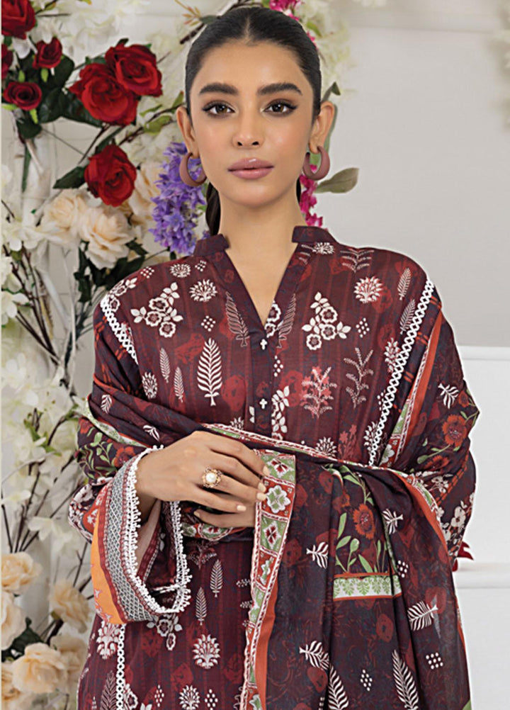 Komal Prints By Lakhany Printed Lawn Suits Unstitched 3 Piece LSM23KP-V2 LG-RM-0002-B - Summer Collection