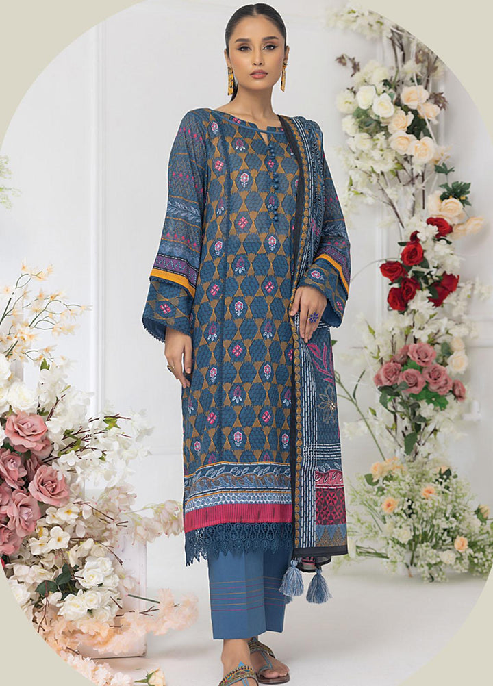 Komal Prints By Lakhany Printed Lawn Suits Unstitched 3 Piece LSM23KP-V2 LG-AM-0036-A - Summer Collection