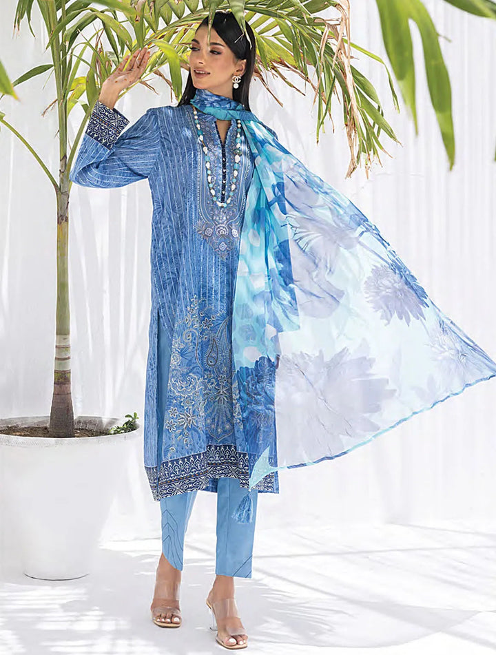 Komal Signature Prints By Lakhany Printed Lawn Suit Unstitched 3 Piece LSM24KS LG-MM-0101 - Summer Collection