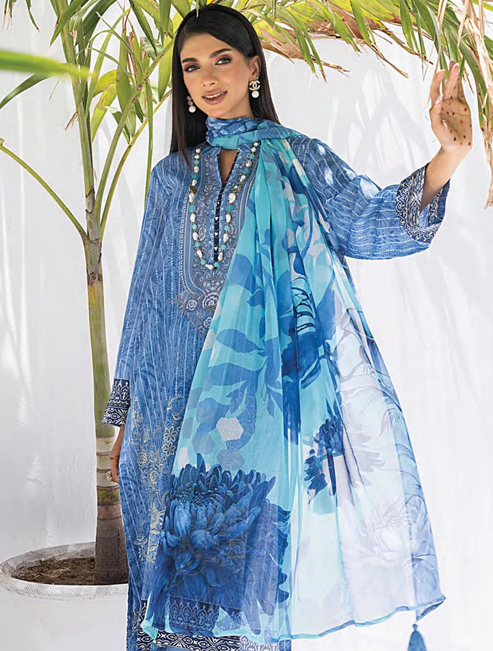 Komal Signature Prints By Lakhany Printed Lawn Suit Unstitched 3 Piece LSM24KS LG-MM-0101 - Summer Collection