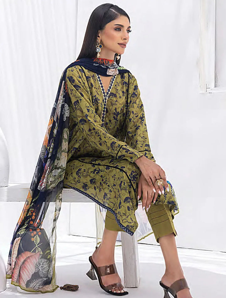 Komal Signature Prints By Lakhany Printed Lawn Suit Unstitched 3 Piece LSM24KS LG-MM-0102 - Summer Collection