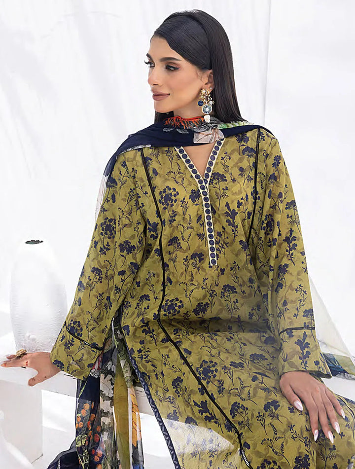 Komal Signature Prints By Lakhany Printed Lawn Suit Unstitched 3 Piece LSM24KS LG-MM-0102 - Summer Collection