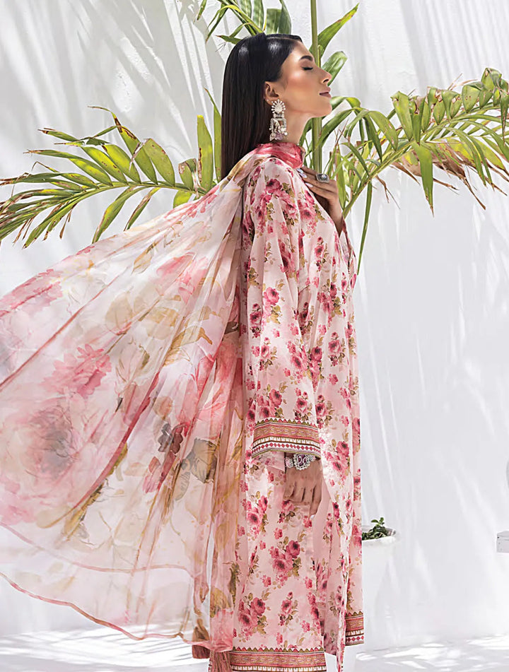 Komal Signature Prints By Lakhany Printed Lawn Suit Unstitched 3 Piece LSM24KS LG-MM-0103 - Summer Collection