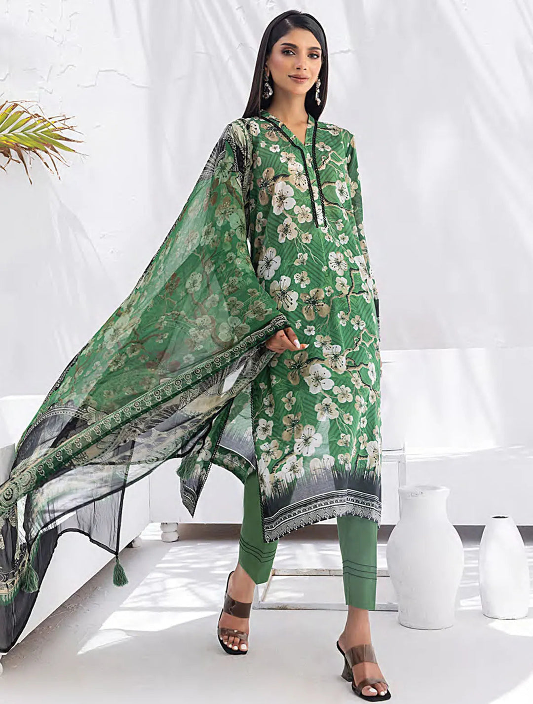 Komal Signature Prints By Lakhany Printed Lawn Suit Unstitched 3 Piece LSM24KS LG-MM-0104 - Summer Collection