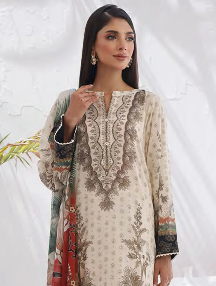 Komal Signature Prints By Lakhany Printed Lawn Suit Unstitched 3 Piece LSM24KS LG-MM-0105 - Summer Collection