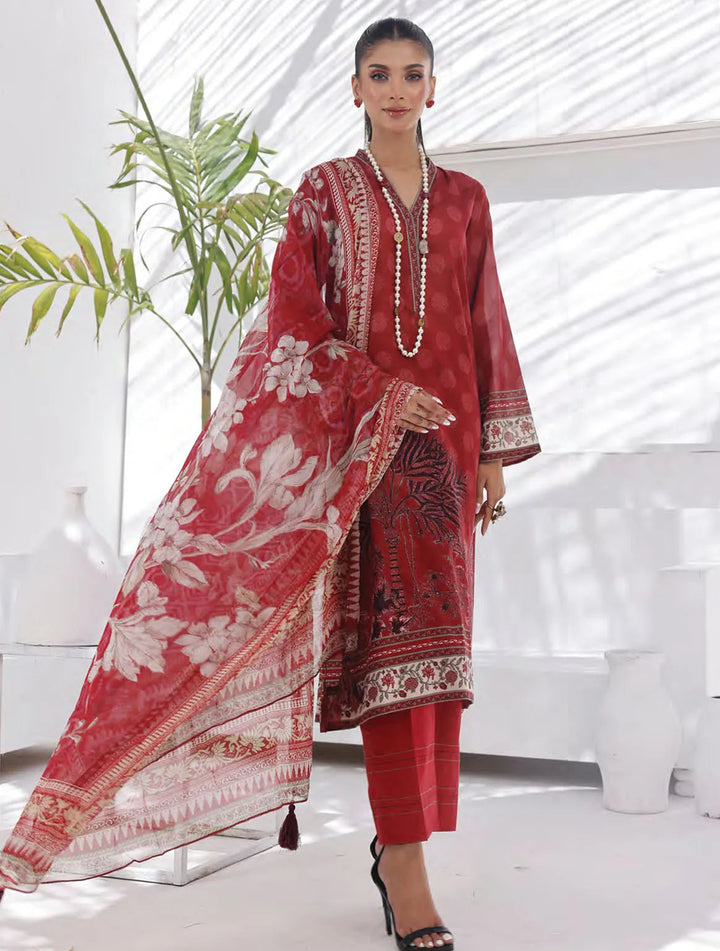 Komal Signature Prints By Lakhany Printed Lawn Suit Unstitched 3 Piece LSM24KS LG-MM-0106 - Summer Collection