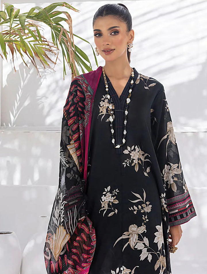 Komal Signature Prints By Lakhany Printed Lawn Suit Unstitched 3 Piece LSM24KS LG-MM-0107 - Summer Collection