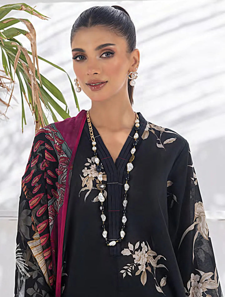 Komal Signature Prints By Lakhany Printed Lawn Suit Unstitched 3 Piece LSM24KS LG-MM-0107 - Summer Collection