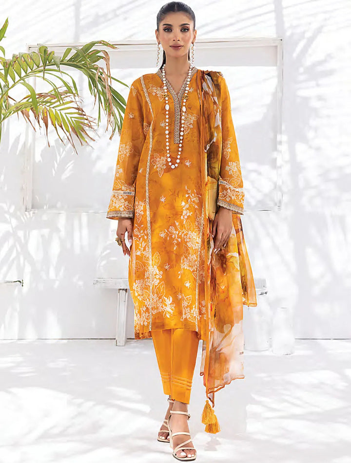 Komal Signature Prints By Lakhany Printed Lawn Suit Unstitched 3 Piece LSM24KS LG-MM-0108 - Summer Collection