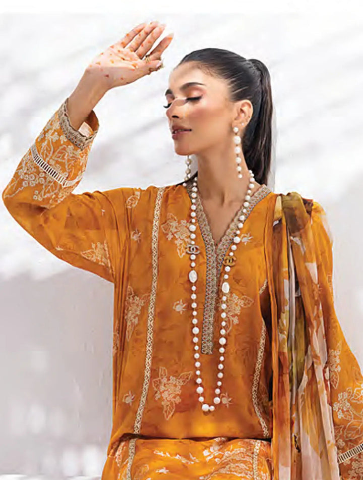 Komal Signature Prints By Lakhany Printed Lawn Suit Unstitched 3 Piece LSM24KS LG-MM-0108 - Summer Collection