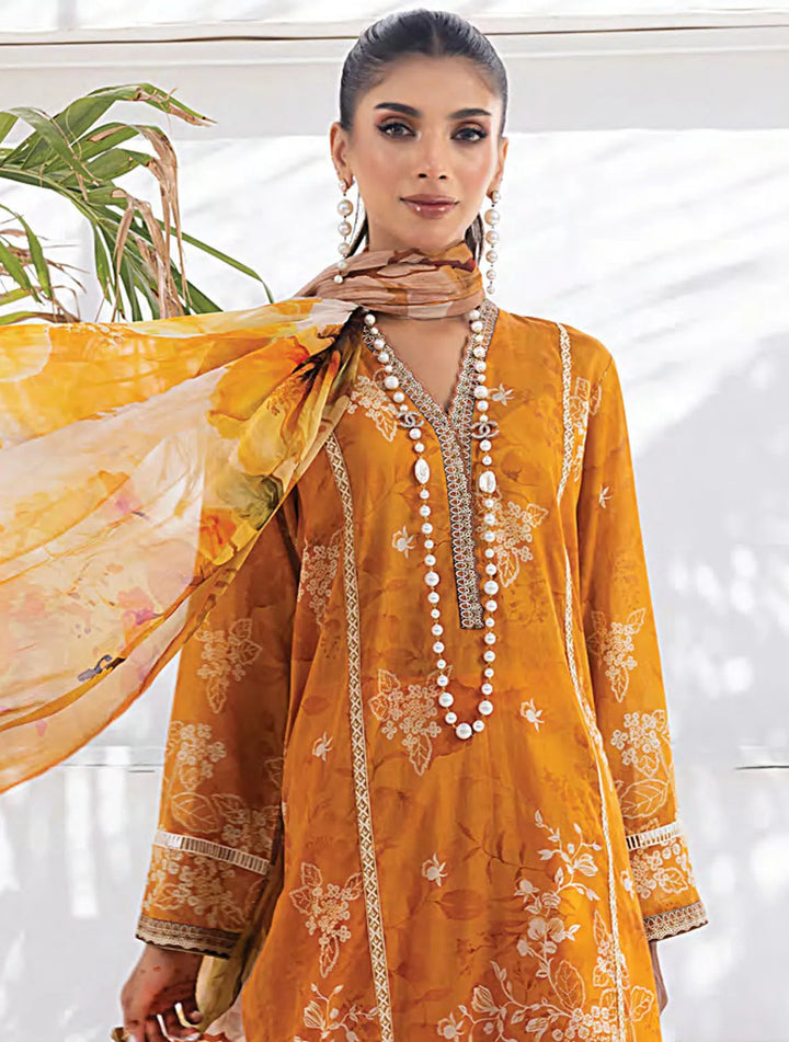 Komal Signature Prints By Lakhany Printed Lawn Suit Unstitched 3 Piece LSM24KS LG-MM-0108 - Summer Collection