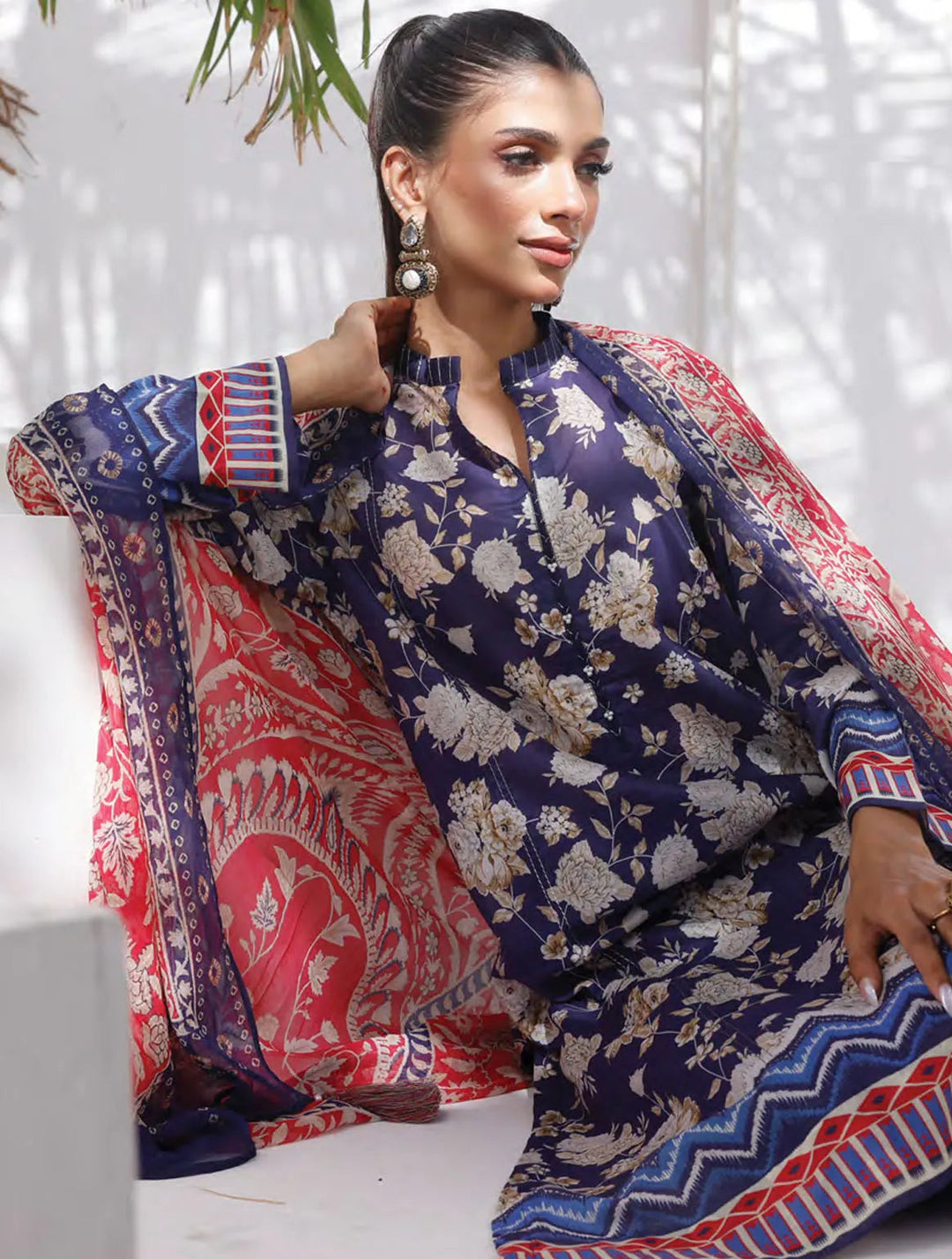 Komal Signature Prints By Lakhany Printed Lawn Suit Unstitched 3 Piece LSM24KS LG-MM-0109 - Summer Collection