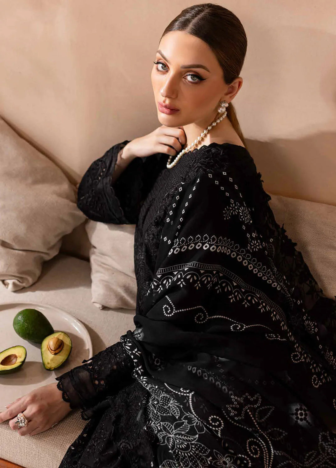 Koyal by Nureh Chikankari Lawn Suit Unstitched 3 Piece NU24K NE-95 - Summer Collection