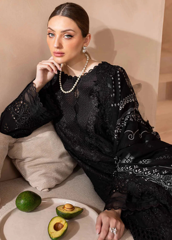 Koyal by Nureh Chikankari Lawn Suit Unstitched 3 Piece NU24K NE-95 - Summer Collection